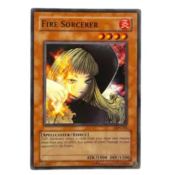 Yugioh CCG Collectable 1996 Konami Fire Sorcerer Card - Image 1