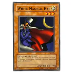 Yugioh CCG Collectable 1996 Konami White Magical Hat Card - Image 1