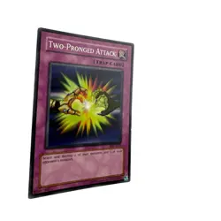 Yugioh CCG Collectable 1996 Konami Trap Card Two Pronged Attack - Image 2