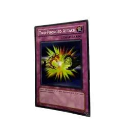 Yugioh CCG Collectable 1996 Konami Trap Card Two Pronged Attack - Image 3