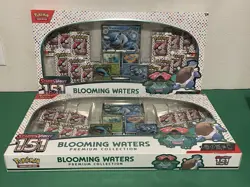 LOT OF 2 Pokemon Scarlet & Violet 151 Blooming Waters Premium Collection Box NEW - Image 1