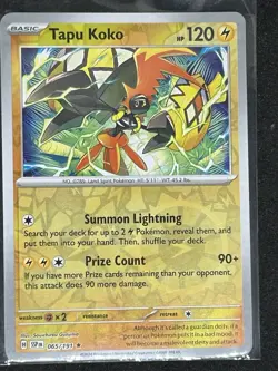 Tapu Koko Reverse Holo Rare - 065/191 - Surging Sparks Pokemon 2024 - Image 1