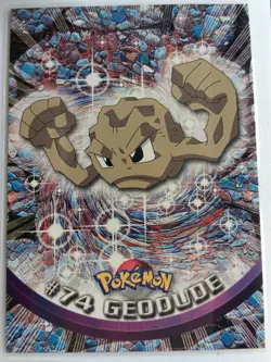 Pokemon -Geodude #74 Topps TV Animation Black Logo Non Holo 2nd Print 1999 NM - Image 1