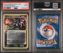2006 POKEMON EX DRAGON FRONTIERS GOLD STAR #100 CHARIZARD-HOLO PSA 2 - Image 3