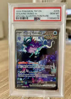 Pokemon TCG Walking Wake ex 205/162 Temporal Forces Special Illustration PSA 10 - Image 1