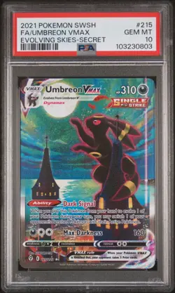 PSA 10 Umbreon VMAX Alternate Alt Art 215/203 Pokemon Moonbreon English Gem Mint - Image 1