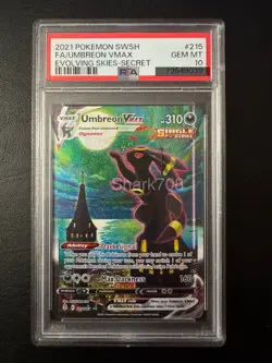 PSA 10 Umbreon VMAX Alternate Alt Art 215/203 Pokemon Moonbreon English Gem Mint - Image 1
