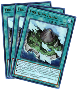 Yugioh! x3 Fire King Island RA03-EN059 Ultra Rare (UR) NM/M English - Image 1