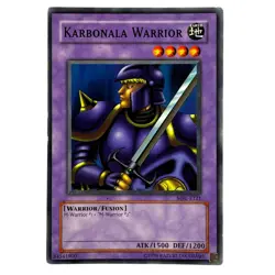 Yugioh CCG Collectable 1996 Konami Karbonala Warrior - Image 1