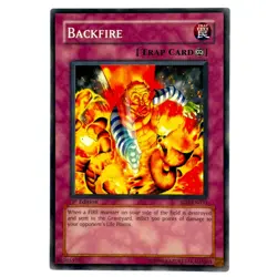 Yugioh CCG Collectable 1996 Konami Backfire Card - Image 1