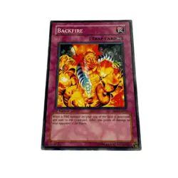Yugioh CCG Collectable 1996 Konami Backfire Card - Image 4