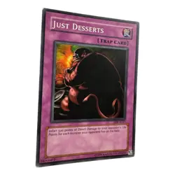 Yugioh 1996 Konami CCG Collectable Just Deserts Card - Image 2