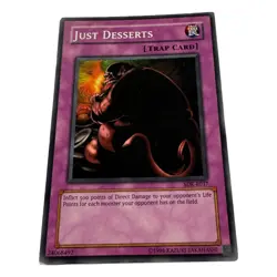 Yugioh 1996 Konami CCG Collectable Just Deserts Card - Image 4