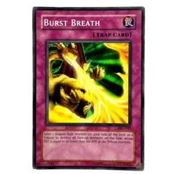 Yugioh CCG Collectable 1996 Konami Trap Card Burst Breath - Image 1