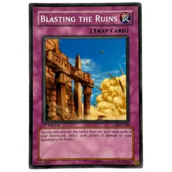 Yugioh CCG Collectable 1996 Konami Trap Card Blasting The Ruins card - Image 1