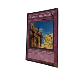 Yugioh CCG Collectable 1996 Konami Trap Card Blasting The Ruins card - Image 3