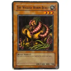 Yugioh CCG Collectable 1996 Konami The Wicked Worm Beast Card CCG Card - Image 1