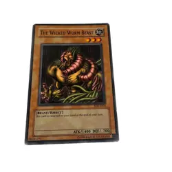 Yugioh CCG Collectable 1996 Konami The Wicked Worm Beast Card - Image 4