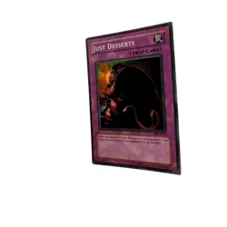 Yugioh CCG Collectable 1996 Konami Trap Card Just Desserts - Image 3