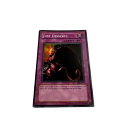 Yugioh CCG Collectable 1996 Konami Trap Card Just Desserts - Image 4