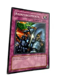 Yugioh CCG Collectable 1996 Konami Trap Card Reinforcements Card - Image 2