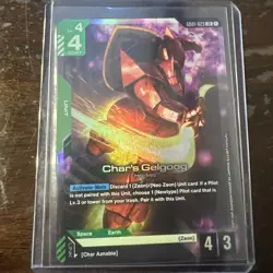 Char's Gelgoog - Newtype Rising #GD01-023 LR - NM Holo Foil Gundam Card Game - Image 1