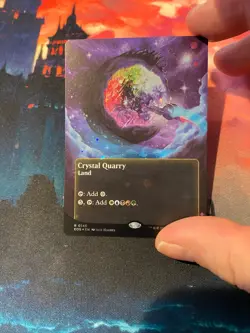 MTG Edge of Eternities Crystal Quarry Borderless Galaxy Foil - Image 1