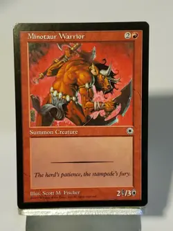 MTG Minotaur Warrior Portal Regular Common Magic - Image 1