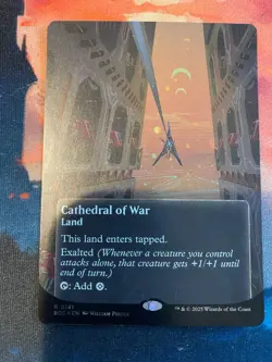 MTG Edge of Eternities Cathedral of War Borderless Galaxy Foil - Image 1