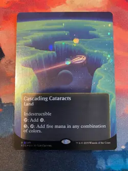 MTG Edge of Eternities Cascading Cataracts Borderless Galaxy Foil - Image 1