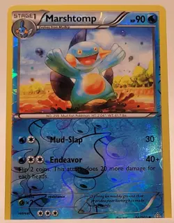 Pokemon MARSHTOMP 34/160 - XY Primal Clash Rev Holo - NM - Image 1