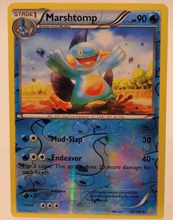 Pokemon MARSHTOMP 34/160 - XY Primal Clash Rev Holo - NM - Image 3