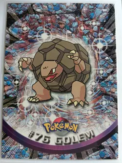 Pokemon -Golem #76 Topps TV Animation Black Logo Non Holo 2nd Print 1999 NM - Image 1