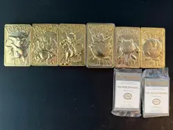Complete Set of 6 1999 Pokemon 23k Gold-Plated Burger King Collectible Cards - Image 1