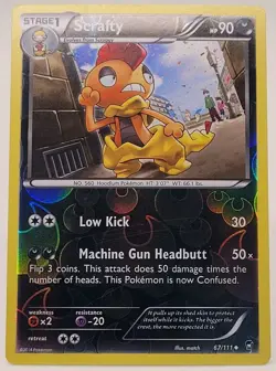Scrafty - 67/111 XY Furious Fists Reverse Pokemon Holo Foil Nice! - Image 1