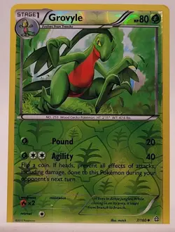 Pokemon - Grovyle - 7/160 - Uncommon - Reverse Holo - XY - Primal Clash - NM - Image 1