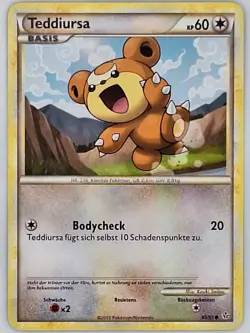 Teddiursa 65/95 Pokemon - German HGSS Unleashed MP - Image 1