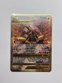 The Winged Dragon Of Ra GX Egyptian Gold Metal Fan Art Card Yugioh Pokemon Art - Image 1