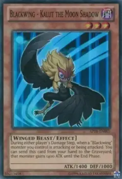 YUGIOH Blackwing - Kalut the Moon Shadow - AP04-EN005 - Super Rare NM - Image 1
