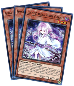 Yugioh! x3 Ghost Reaper & Winter Cherries Alternate Art RA03-EN014 Ultra Rare UR - Image 1