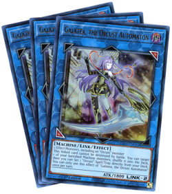 YuGiOh! x3 Galatea, the Orcust Automaton RA03-EN044 Ultra Rare 1st Edition NM/M - Image 1