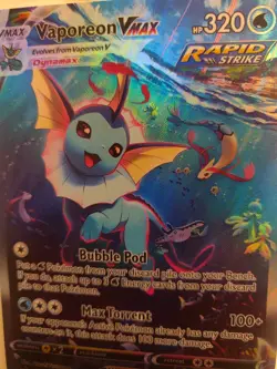 "Custom-Made"High Quality, Textured Holo,Vaporean Promo"Display-card" - Image 2