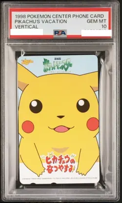 1998 Pokemon JR Kikaku Phone Card Pikachu's Vacation PSA 10 Japanese Vertical - Image 1