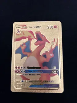 Charizard GX Gold Foil Textured Display Card NM Condition - Image 1