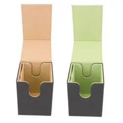 Card Deck Box PU Leather Magnetic Closure Separate Card Deck Case for 100pcs - Image 2