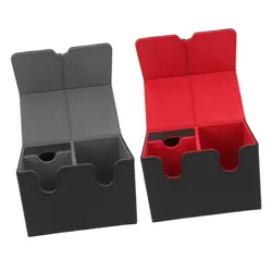 Card Deck Box PU Leather Magnetic Card Storage Holder Organizer Case Fits - Image 1