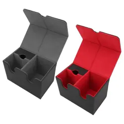 Card Deck Box PU Leather Magnetic Card Storage Holder Organizer Case Fits - Image 4