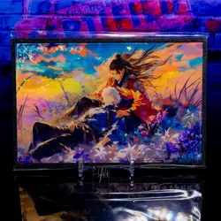 Gojo Geto A5 Premium Card Black Glitter Framed Oversized Acrylic Jujutsu Kaisen - Image 1