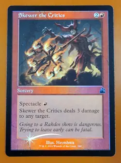 1x Skewer the Critics | FOIL Retro | Ravnica Remastered | MTG Magic Cards - Image 1