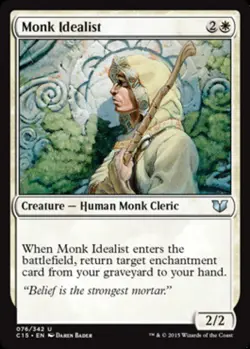 MTG - Monk Idealist - Commander 2015 - NM, English Magic FLAT RATE SHIP - Image 1